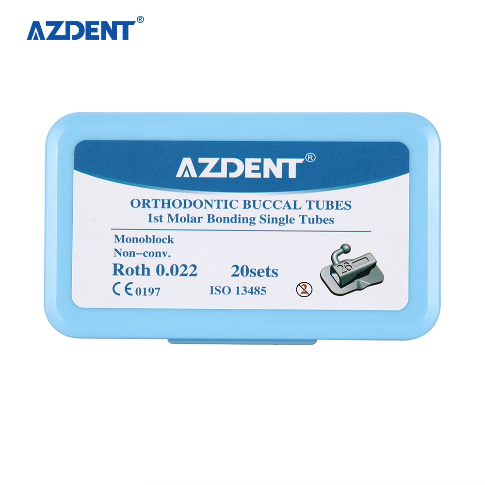 Azdent Orthodontic Dental 1st Bondable Single Buccal Tube Roth/Mbt 0.022 U/1 L/1