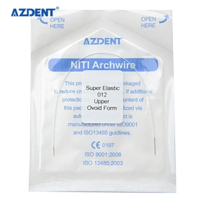 Azdent Dental Orthodontic Ovoid Form Bogendraht Nitinolbeschichteter Niti Rundbogendraht