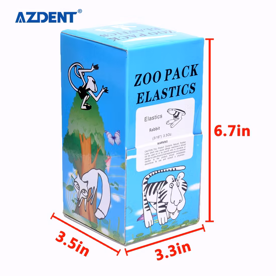 Hochwertiges Zahnkautschuk-Latex-Kieferorthopädisches Gummiband mit klaren Zähnen