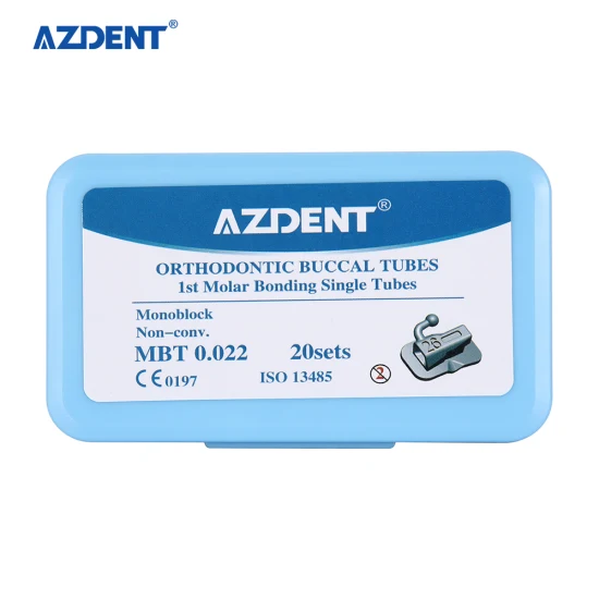 Azdent Orthodontic Dental 1st Bondable Single Buccal Tube Roth/Mbt 0,022 U/1 L/1